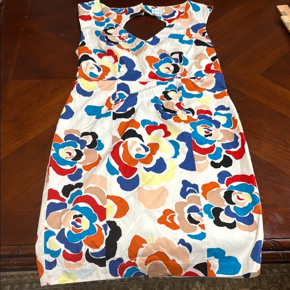 Anthropologie Tracy Reese Multicolor Floral Midi Dress selah lined cutout midi - Picture 2 of 10